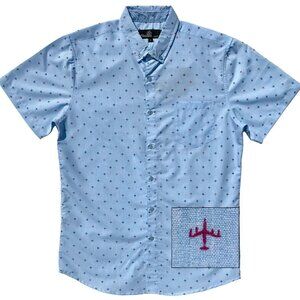 Molokai Mini Airplanes Blue Button Down Shirt